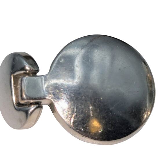 Vintage Taxco 925 Sterling Silver Round Doorknocker Pierced Earrings 27.22g - Picture 4 of 8